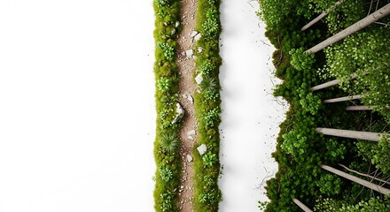 Forest Path Aerial View.