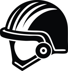 Industrial hard hat safety head protection gear icon symbol silhouette construction worker equipment
