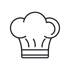 Minimalist Chef Hat Illustration Depicting Culinary Profession and Restaurant Service, chef hat icon vector illustration