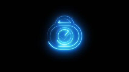 Padlock icon illustration. Security lock  icon symbol.