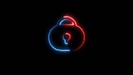 Fototapeta premium Padlock icon illustration. Security lock icon symbol.