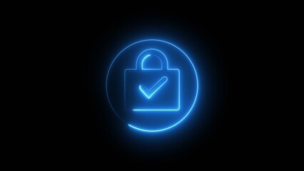 Padlock icon illustration. Security lock  icon symbol.