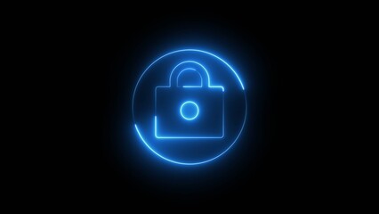 Padlock icon illustration. Security lock  icon symbol.