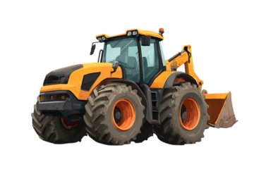 Heavy duty agricultural tractor ready for work.