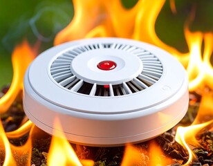 Smoke detector in a fire