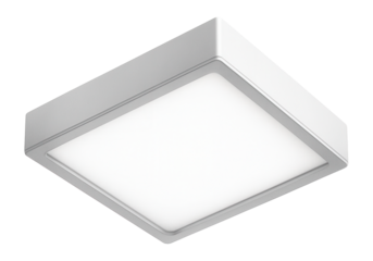 Square LED ceiling light with frosted diffuser