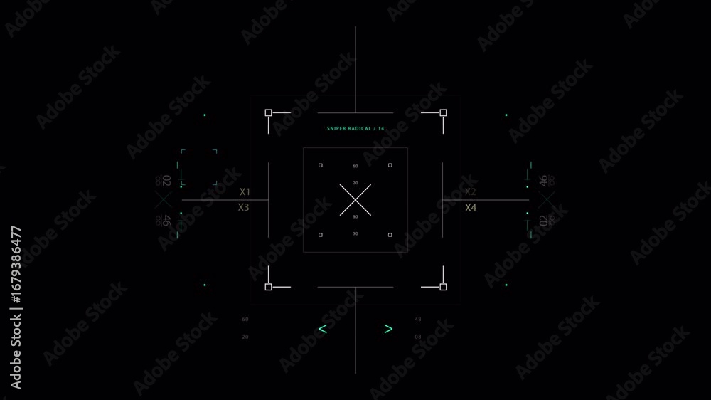 Poster abstract geometric animation: minimalist white lines on black background - dynamic design