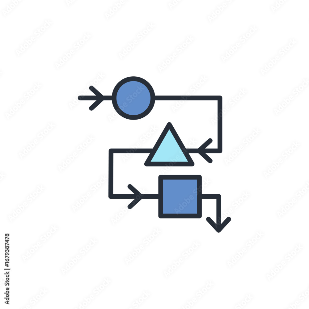 Poster workflow icon. vector.editable stroke.linear style sign for use web design,logo.symbol illustration.