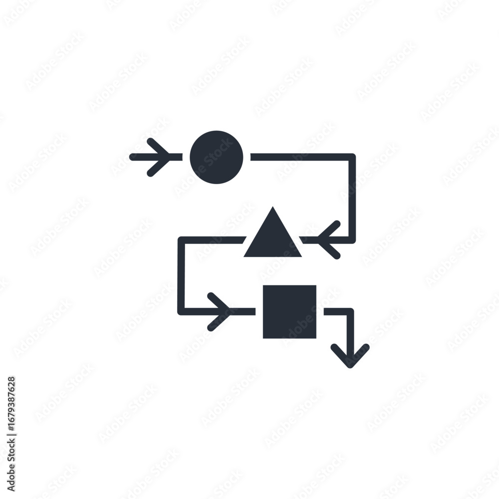 Poster workflow icon. vector.editable stroke.linear style sign for use web design,logo.symbol illustration.