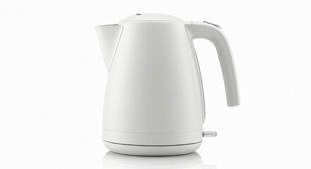 White Electric Kettle Mockup for E-Commerce with Isolated Background Perfect for White Label Branding and Product Showcases