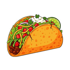 Deliciously stuffed taco bursting with fresh ingredients and vibrant flavors