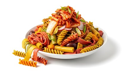 Colorful Pasta Salad with Vegetables.