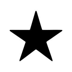 Obraz premium Simple Five Point Star Shape Illustration on a Clean White Background