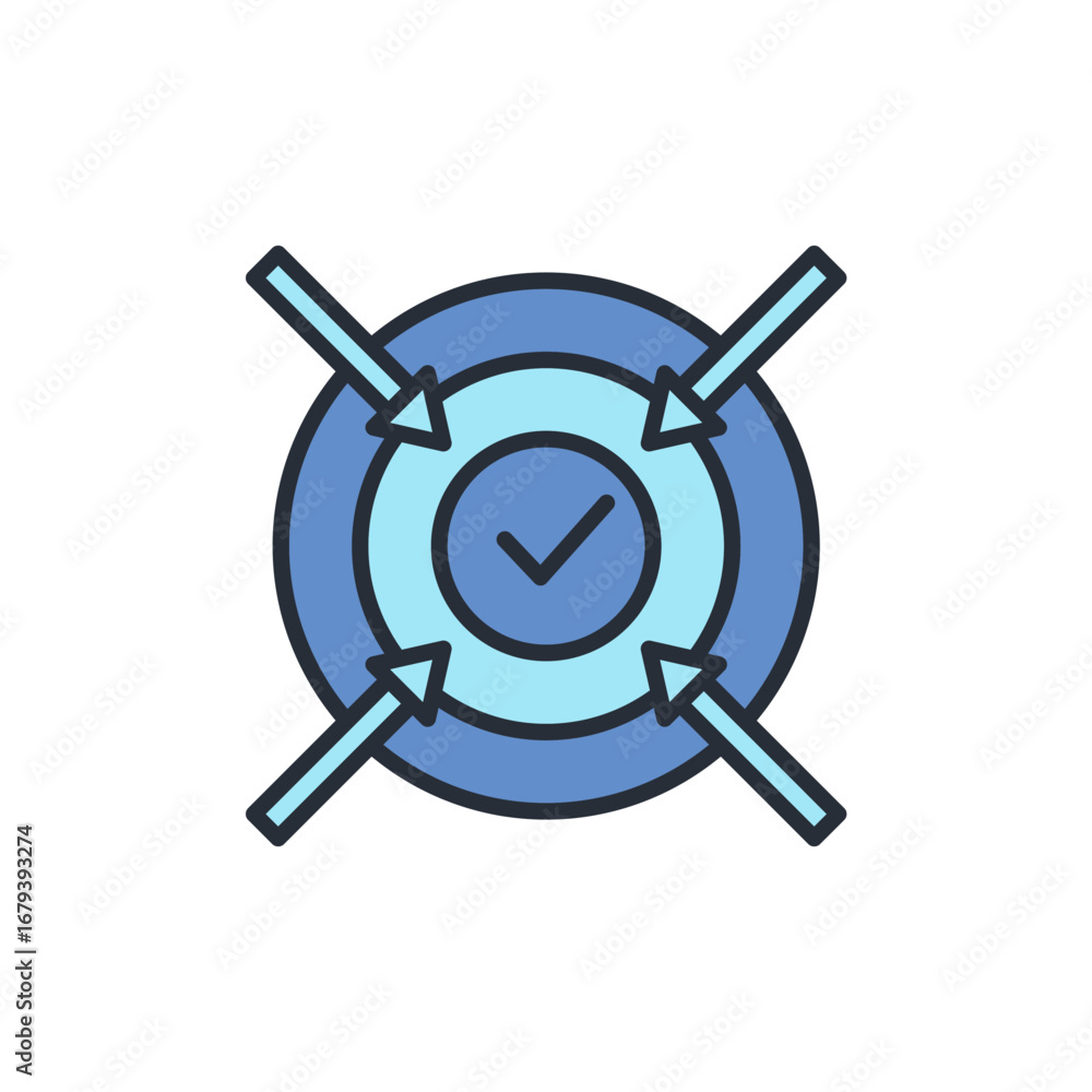 Poster integration icon. vector.editable stroke.linear style sign for use web design,logo.symbol illustrati