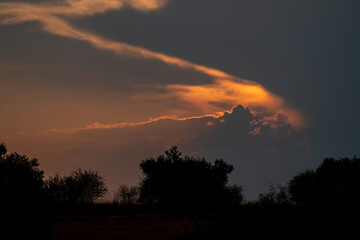 Sunset, Castilla-La Mancha in Spain