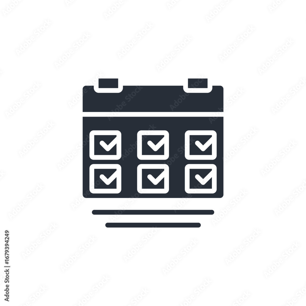 Poster schedule icon. vector.editable stroke.linear style sign for use web design,logo.symbol illustration.