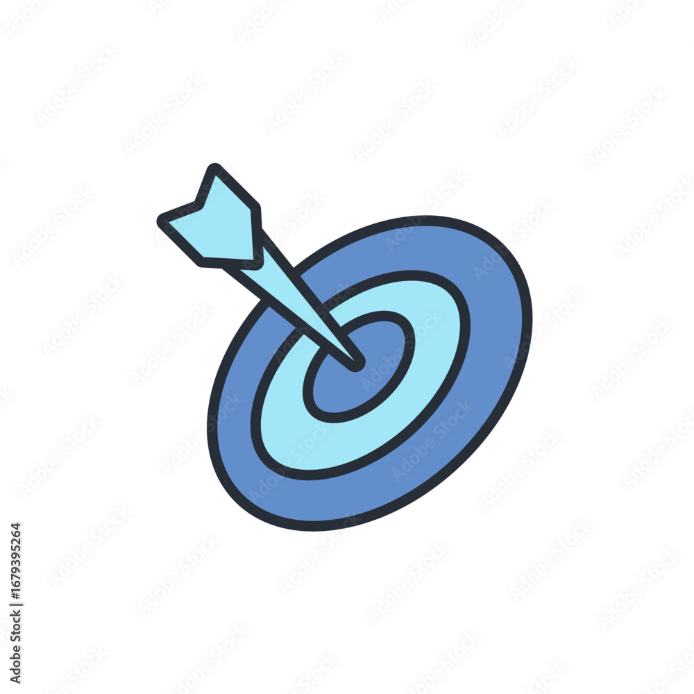 Poster target icon. vector.editable stroke.linear style sign for use web design,logo.symbol illustration.