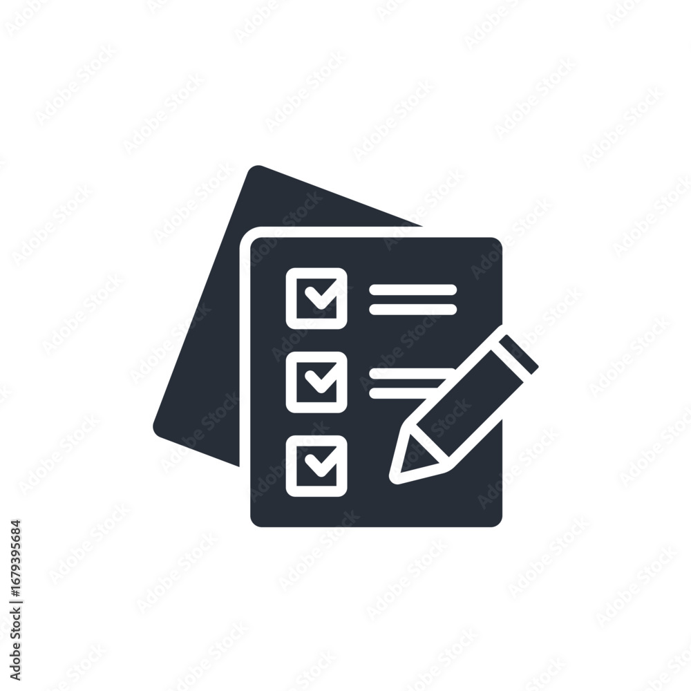 Poster task icon. vector.editable stroke.linear style sign for use web design,logo.symbol illustration.
