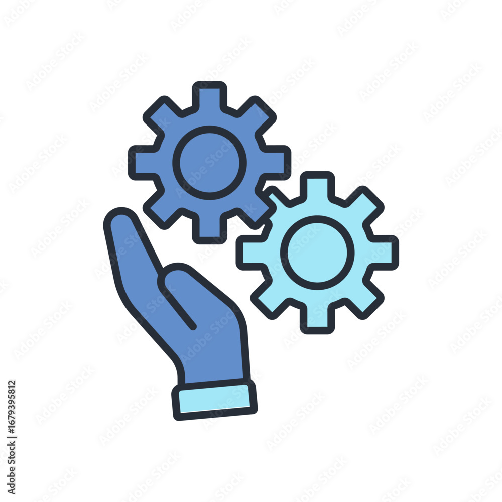 Poster manage icon. vector.editable stroke.linear style sign for use web design,logo.symbol illustration.