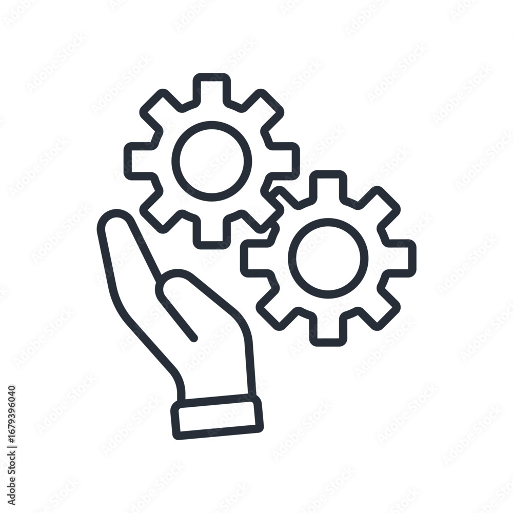 Poster manage icon. vector.editable stroke.linear style sign for use web design,logo.symbol illustration.