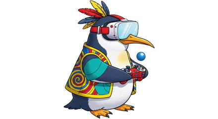 Isolated Penguin in VR