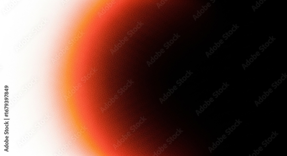 Poster orange gradient fading into black background with light leak effect
