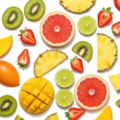 Assorted fruit slices pattern