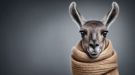 Llama in a scarf