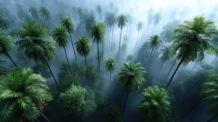Lush tropical forest canopy
