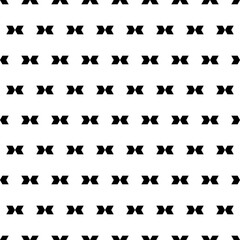 Geometric pattern with repeating black arrow shapes on white background for design and textiles