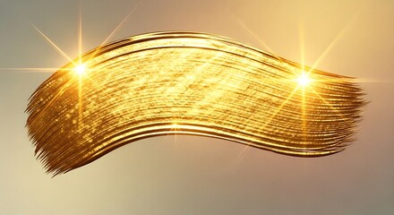 Golden Brush Stroke Background Design.