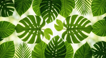 Tropical leaves background