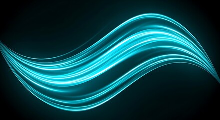 Abstract Light Trails Wave Pattern.