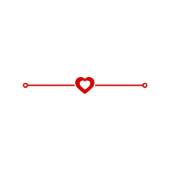 red heart on white background