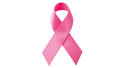Isolated Pink Breast Cancer Ribbon
