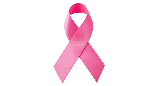 Isolated Pink Breast Cancer Ribbon