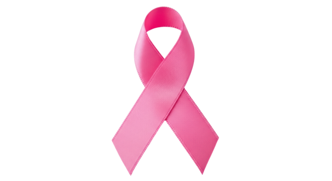 Isolated Pink Breast Cancer Ribbon