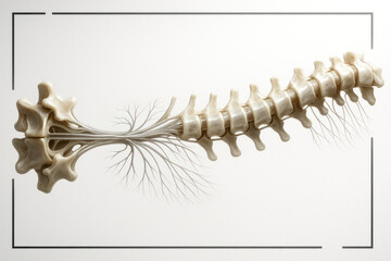 Obraz premium Spine and Nerves Anatomy Illustration, Medical Visualization, Bone Structure [Illustration]