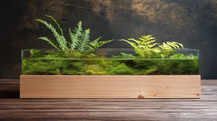 Serene Indoor Garden in Glass Planter