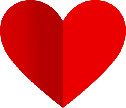 The red heart symbol means love. heart with paper effect. hearts are used for valentine's day design elements