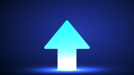 Arrow background. Neon arrow blue background. Arrows symbol on background. Colorful arrow icons. Glowing arrow signs.	