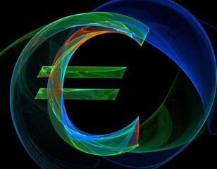 Abstract euro symbol design