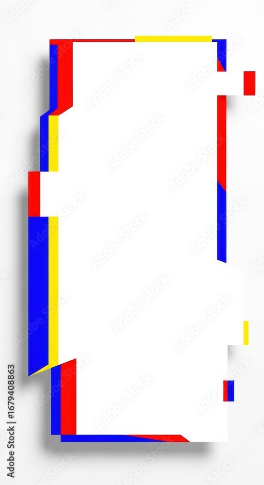 Poster seamless digital glitch background with primary color blocks and geometric pixel art style