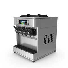 Commercial Frozen Yogurt Machine Triple Dispenser 3d Png