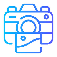 instant camera gradient icon