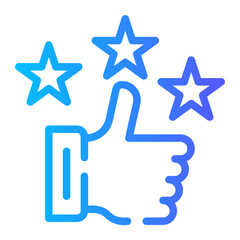 thumb up gradient icon