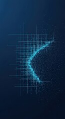 Fototapeta premium Dynamic Digital Glitch Data Stream Background Abstract Technology Grid Particles