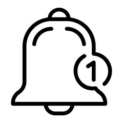 notification bell line icon