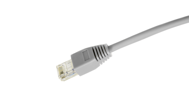 Tech network cable on a transparent background.