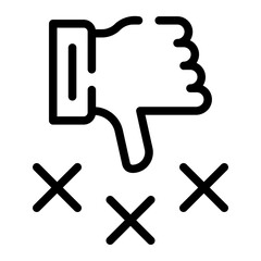 thumb down line icon